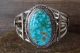 Navajo Indian Turquoise Sterling Silver Cuff Bracelet - Raymond Delgarito