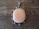 Navajo Indian Nickel Silver Howlite Pendant by Jackie Cleveland