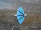 Zuni Indian Sterling Silver & Ice Blue Opal Inlay Ring by Siutza - Size 4.5