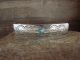 Navajo Indian Hand Stamped Sterling Silver Turquoise Hair Barrette by Begay