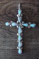 Navajo Indian Sterling Silver Opal Cross Pendant 