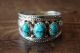 Native American Jewelry Sterling Silver Turquoise 3 Stone Ring! Size 13 - Begaye