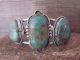 Navajo Nickel Silver 3 Stone Turquoise Bracelet by Bobby Cleveland