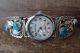 Navajo Indian Jewelry Sterling Silver Turquoise Watch - Thomas Yazzie