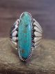Navajo Indian Jewelry Sterling Silver Turquoise Ring Size 11.5 - Coho