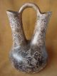 Acoma Indian Horse Hair Pottery Rooster Wedding Vase - Louis
