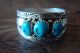 Native American Jewelry Sterling Silver Turquoise 3 Stone Ring! Size 14 - Begaye