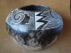Acoma Indian Horse Hair Pottery Signed  Yellow Corn