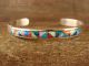 Zuni Indian Sterling Silver Multi Colored Lab Opal Inlay Bracelet by GMT