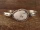 Navajo Indian Jewelry Sterling Silver White Buffalo Turquoise Bracelet