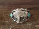 Navajo Indian Sterling Silver Buffalo Turquoise Ring Size 11.5 -  Francisco