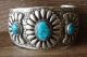 Navajo Indian Jewelry Sterling Silver Turquoise Cuff Bracelet - Marcella James