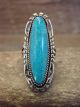 Navajo Indian Sterling Silver Turquoise Ring by Garcia - Size 7