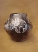 Acoma Pueblo Etched Horse Hair Bear Pot by Gary Yellow Corn