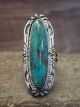 Navajo Indian Sterling Silver Turquoise Ring by Garcia - Size 6