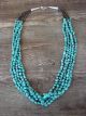Santo Domingo Indian Heishi Turquoise Multi Strand Necklace by Reano