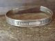 Small Navajo Indian Jewelry Hand Stamped Sterling Silver Bracelet 