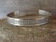 Small Navajo Indian Jewelry Hand Stamped Sterling Silver Bracelet 