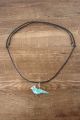 Hand Carved Turquoise Blue Jay Fetish Necklace by Matt Mitchell!