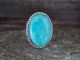 Navajo Indian Jewelry Sterling Silver Turquoise Ring Size 11.5 - Yazzie