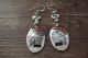 Zuni Sterling Silver Owl Inlay Dangle Earrings - Quintin Quam