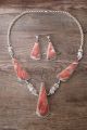 Navajo Jewelry Spiny Oyster Necklace and Earring Set - Annie Spencer