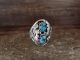 Navajo Indian Sterling Silver Turquoise Feather Ring by Begay - Size 11