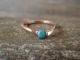 Navajo Copper & Turquoise Ring by Yolanda Skeets - Size 4