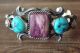 Navajo Indian Jewelry Spiny Oyster Turquoise Bracelet by Kevin Billah