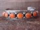 Navajo Sterling Silver Spiny Oyster Row Bracelet Signed GS