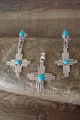 Zuni Sterling Silver Zia Turquoise Pendant and Earrings Set - Shack 