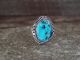 Navajo Indian Sterling Silver Turquoise Ring Size 4.5 by Saunders
