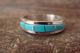 Navajo Indian Inlay Turquoise Ring Size 11 - W. Muskett