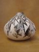 Acoma Pueblo Etched Horse Hair Pot by Gary Yellow Corn