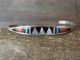 Small Zuni Sterling Silver Turquoise Waterbird Inlay Bracelet by Cena