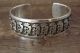 Navajo Indian Jewelry Sterling Silver Kokopelli Cuff by C. Peterson