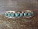 Navajo Sterling Silver 8 Stone Turquoise Row Bracelet 