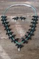 Navajo Hand Carved Horse Fetish Necklace and Earring Set - Ben Livingston