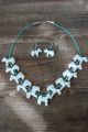 Navajo Hand Carved Horse Fetish Necklace and Earring Set - Todd Etsate