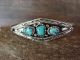 Navajo Sterling Silver 3 Stone Turquoise Bracelet - EW