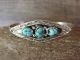 Navajo Sterling Silver 3 Stone Turquoise Bracelet - EW
