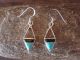 Zuni Indian Jewelry Sterling Silver Turquoise Onyx Earrings Jonathan Shack 