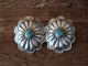 Native American Sterling Silver Concho Post Earrings by Yazzie