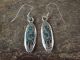 Navajo Sterling Silver Turquoise & Coral Chip Inlay Dangle Earrings - Yazzie