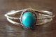 Childs Navajo Indian Sterling Silver Turquoise Bracelet - Lenora Silversmith