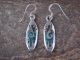 Navajo Sterling Silver Turquoise & Coral Chip Inlay Dangle Earrings - Yazzie