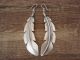 Native American Indian Jewelry Sterling Silver Feather Earrings