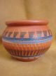Navajo Indian Hand Etched & Painted Inside & Out Pottery Signed Gilmore