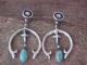 Navajo Sterling Silver Star Drop & Turquoise Naja Post Earrings - Yazzie