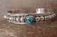 Navajo Indian Jewelry Sterling Silver Turquoise Bracelet by Thomas Charley! 